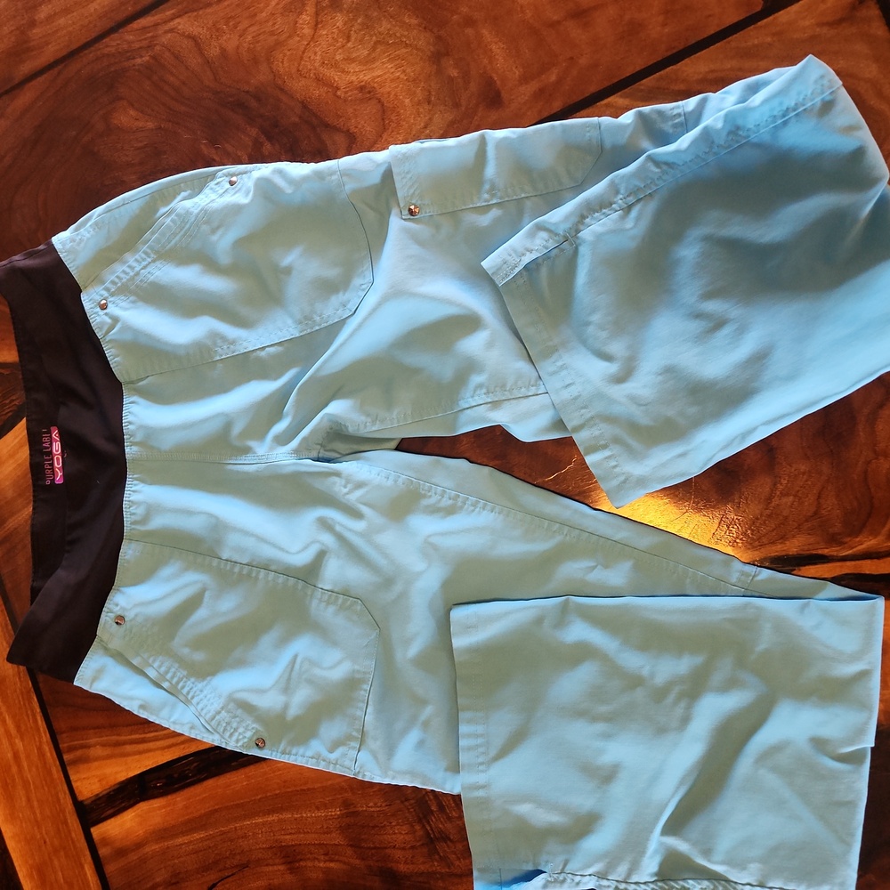Yoga style scrub pants